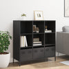 Highboard Musta 101,5x39x103,5 cm Teräs