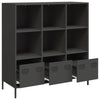 Highboard Musta 101,5x39x103,5 cm Teräs