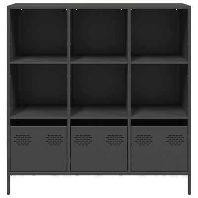 Highboard Musta 101,5x39x103,5 cm Teräs