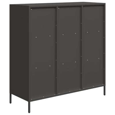 Highboard Musta 101,5x39x103,5 cm Teräs