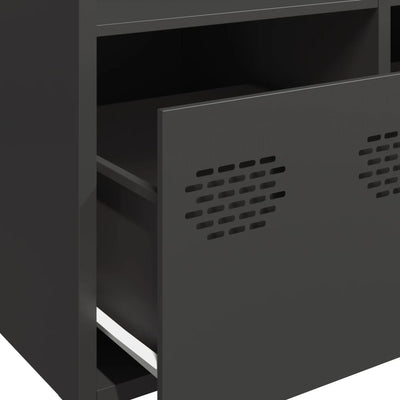 Highboard Musta 101,5x39x103,5 cm Teräs