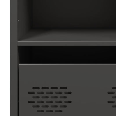 Highboard Musta 101,5x39x103,5 cm Teräs