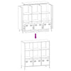 Highboard Musta 101,5x39x103,5 cm Teräs