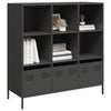 Highboard Musta 101,5x39x103,5 cm Teräs