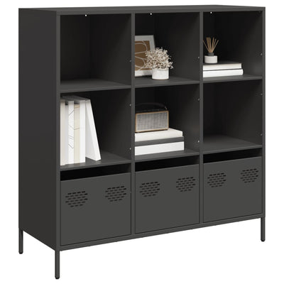Highboard Musta 101,5x39x103,5 cm Teräs
