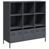 Highboard Antrasiitti 101,5x39x103,5 cm teräs