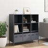 Highboard Antrasiitti 101,5x39x103,5 cm teräs