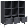 Highboard Antrasiitti 101,5x39x103,5 cm teräs