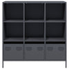 Highboard Antrasiitti 101,5x39x103,5 cm teräs