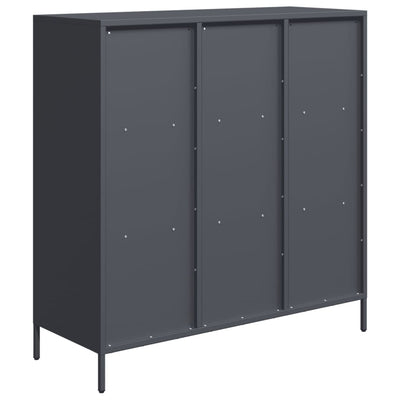 Highboard Antrasiitti 101,5x39x103,5 cm teräs