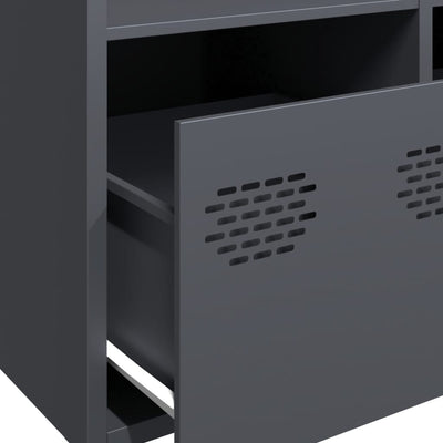 Highboard Antrasiitti 101,5x39x103,5 cm teräs