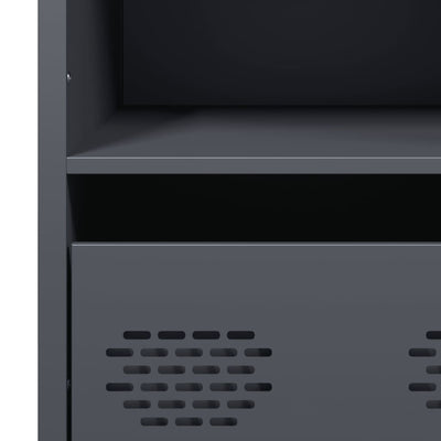 Highboard Antrasiitti 101,5x39x103,5 cm teräs