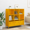 Highboard Sinapinkeltainen 101,5x39x103,5 cm Teräs