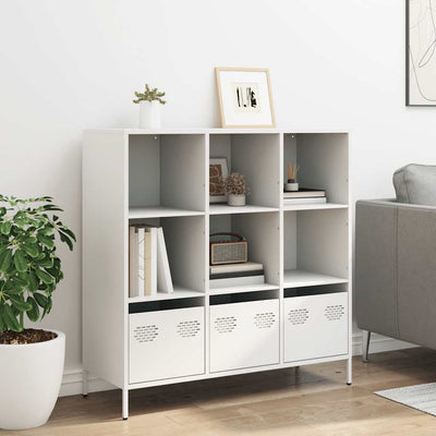 Highboard Valkoinen 101,5x39x103,5 cm Teräs