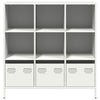 Valkoinen highboard Nectar 101,5x39x103,5cm (teräs)