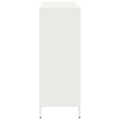 Highboard Valkoinen 101,5x39x103,5 cm Teräs
