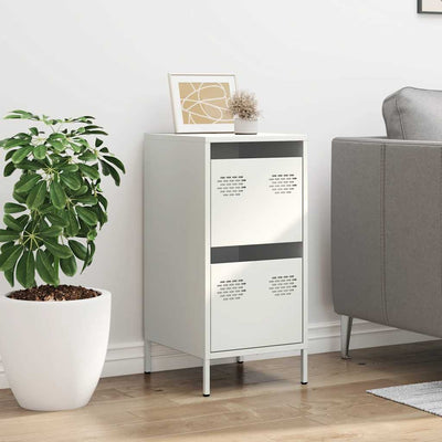 Valkoinen senkki Annette 35x39x73,5cm (kylmävalssattu teräs)