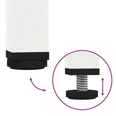 Valkoinen senkki Annette 35x39x73,5cm (kylmävalssattu teräs)