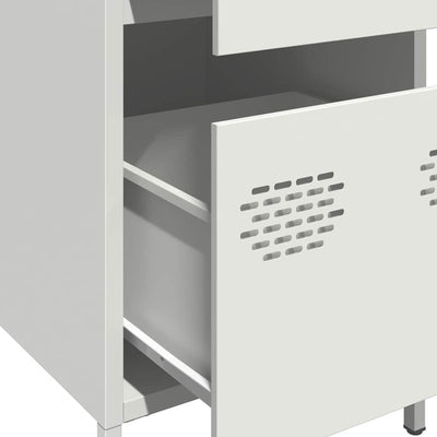 Valkoinen senkki Annette 35x39x73,5cm (kylmävalssattu teräs)