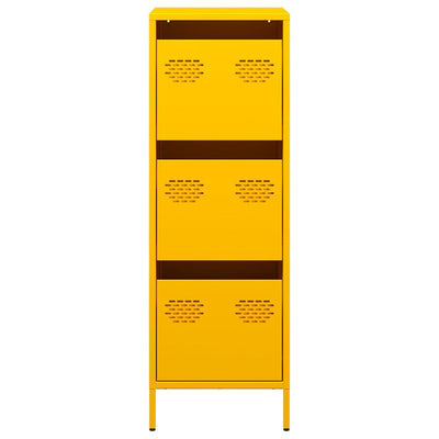 Highboard Sinapinkeltainen 39x35x103,5 cm Teräs
