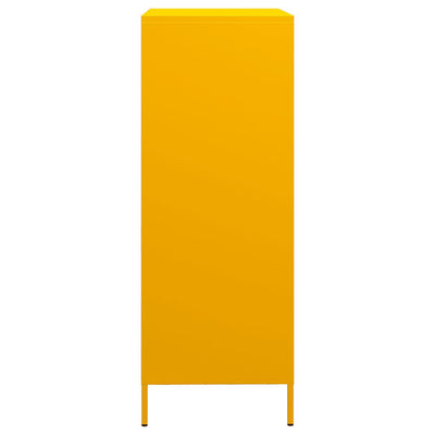 Highboard Sinapinkeltainen 39x35x103,5 cm Teräs