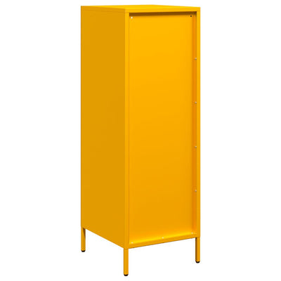 Highboard Sinapinkeltainen 39x35x103,5 cm Teräs