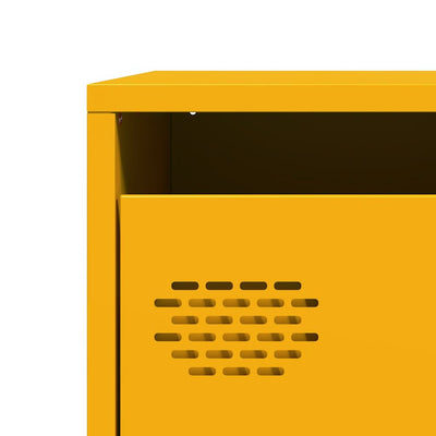 Highboard Sinapinkeltainen 39x35x103,5 cm Teräs