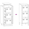 Highboard Sinapinkeltainen 39x35x103,5 cm Teräs