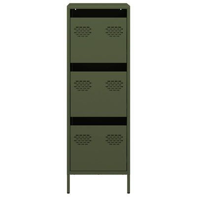 Highboard Oliivinvihreä 39x35x103,5 cm Teräs