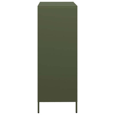 Highboard Oliivinvihreä 39x35x103,5 cm Teräs