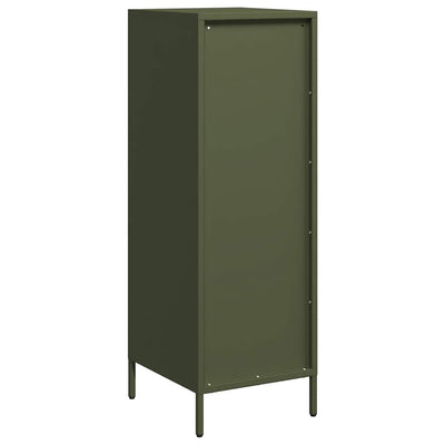 Highboard Oliivinvihreä 39x35x103,5 cm Teräs