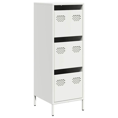 Highboard Valkoinen 39x35x103,5 cm Teräs