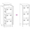Highboard Valkoinen 39x35x103,5 cm Teräs