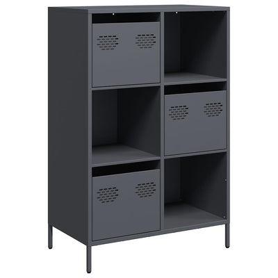 Highboard Antrasiitti 68x39x103,5 cm Teräs