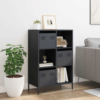 Highboard Antrasiitti 68x39x103,5 cm Teräs