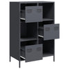 Highboard Antrasiitti 68x39x103,5 cm Teräs