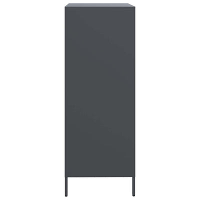 Highboard Antrasiitti 68x39x103,5 cm Teräs