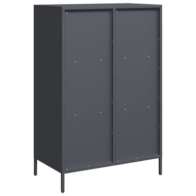 Highboard Antrasiitti 68x39x103,5 cm Teräs