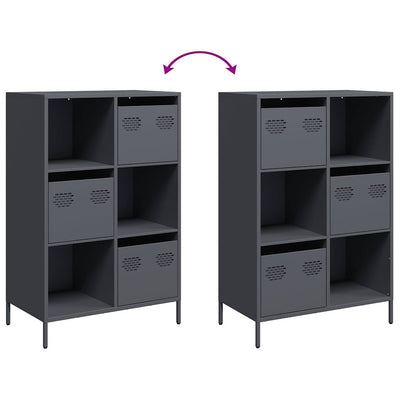 Highboard Antrasiitti 68x39x103,5 cm Teräs
