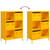 Highboard Sinapinkeltainen 68x39x103,5 cm Teräs