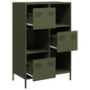 Highboard Oliivinvihreä 68x39x103,5 cm Teräs