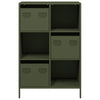Highboard Oliivinvihreä 68x39x103,5 cm Teräs