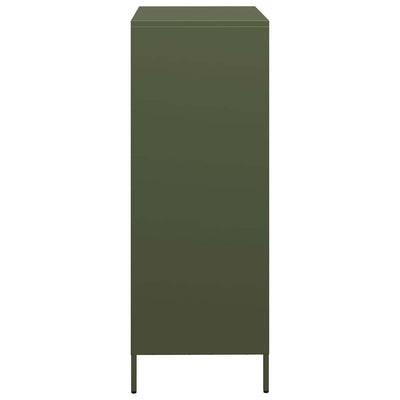 Highboard Oliivinvihreä 68x39x103,5 cm Teräs