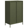 Highboard Oliivinvihreä 68x39x103,5 cm Teräs