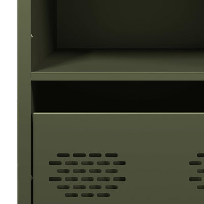 Highboard Oliivinvihreä 68x39x103,5 cm Teräs