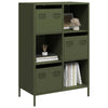 Highboard Oliivinvihreä 68x39x103,5 cm Teräs