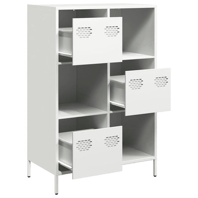 Highboard Valkoinen 68x39x103,5 cm Teräs