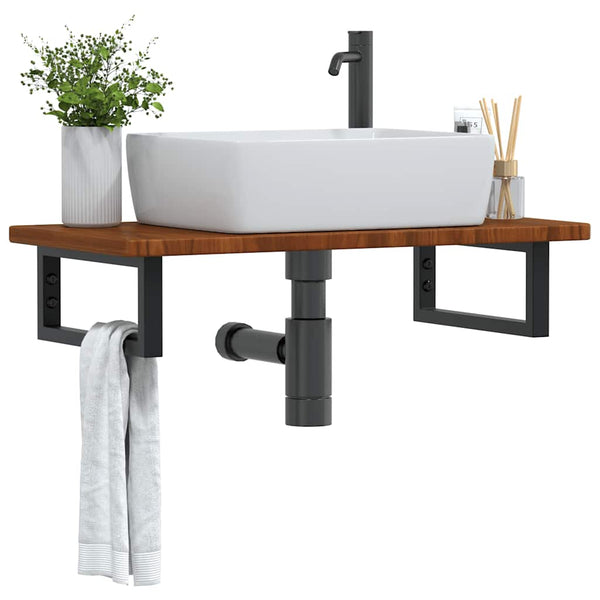 Pesuallashylly seinälle teräs ja täysi tammi