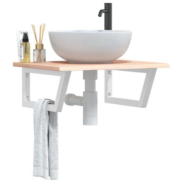 Pesuallashylly seinälle teräs ja täysi tammi