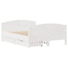 Sänky ilman patjaa valkoinen 120x190 cm täysi mänty
